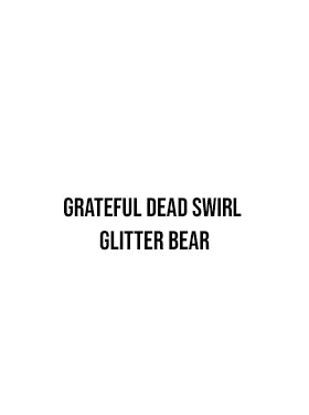 Grateful Dead Swirl Glitter Bear